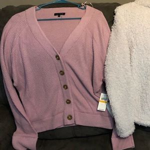 Long V neck sweater blouse